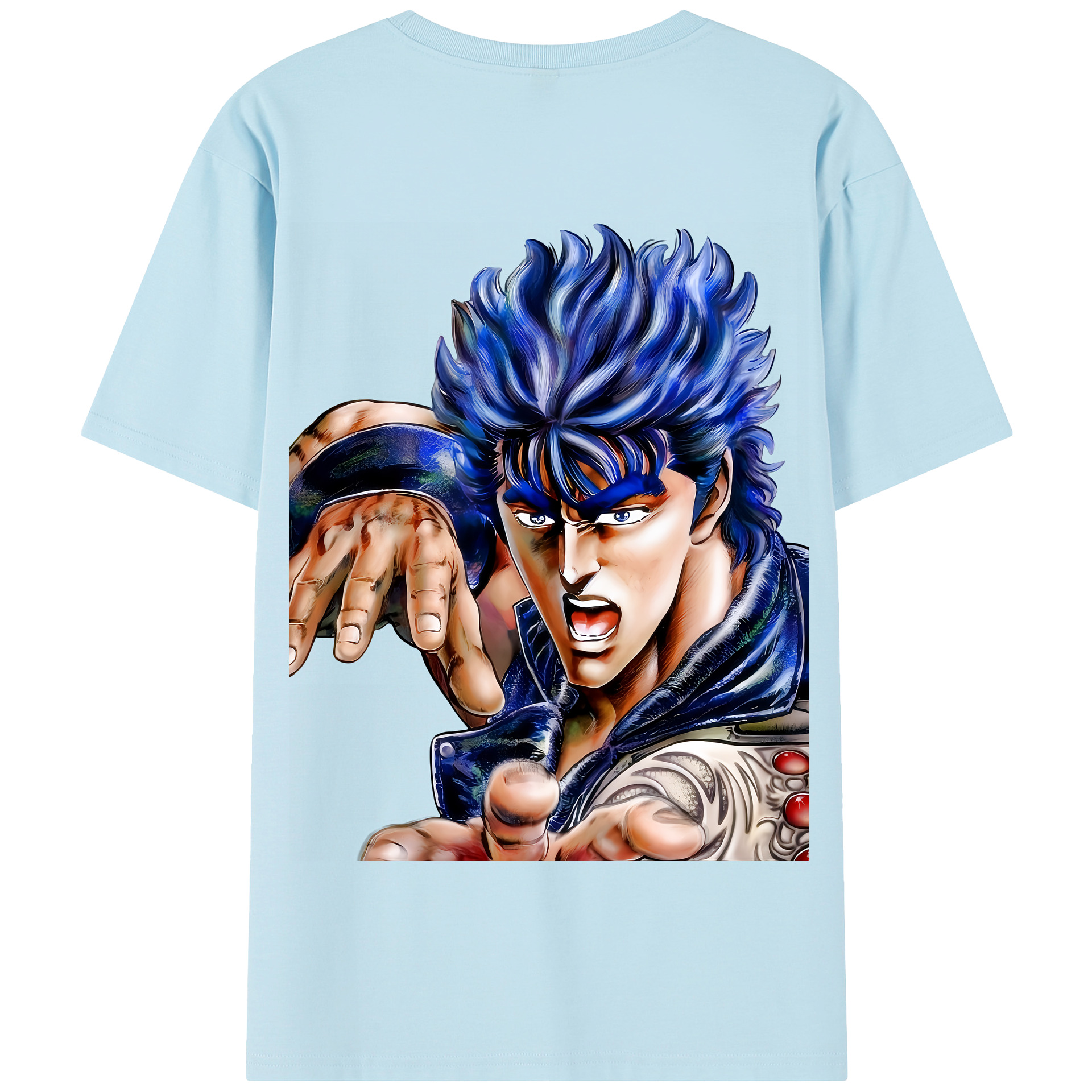 （画像用） 北斗の拳 Fist of the North Star 綿100％半袖Tシャツ（背面プリント）